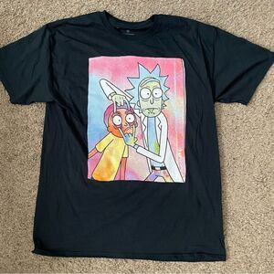 Ripple Junction Rick & Morty black crewneck shortsleeve graphic tshirt large